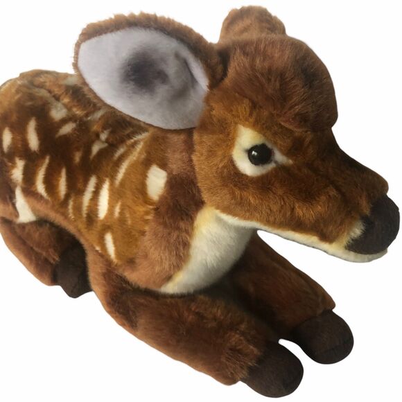FAO Schwarz Baby Deer Fawn Plush Spotted Stuffed Animal Lovey Large Toy 17” #ST - Picture 2 of 8